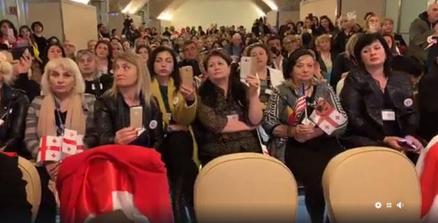 Инцидент на встрече Саакашвили с эмигрантами в Риме