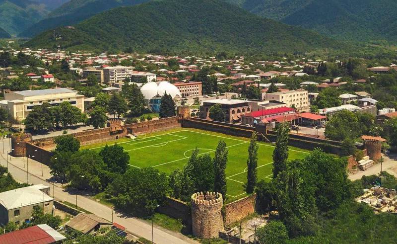 Футбольное поле в Кварельской крепости 17-го века