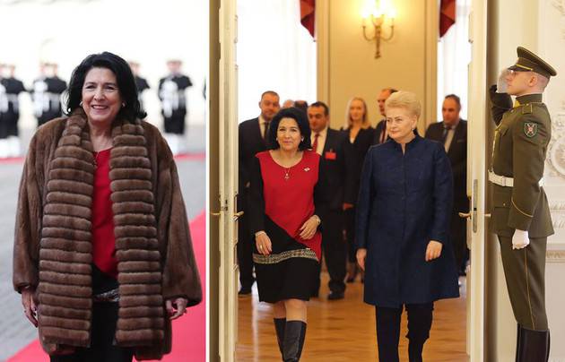 Как выглядела Саломе Зурабишвили на встрече с президентом Лиетувы