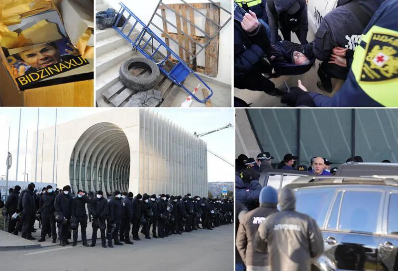 Спецоперация по задержанию Ники Мелия - фоторепортаж из офиса «Национального движения»