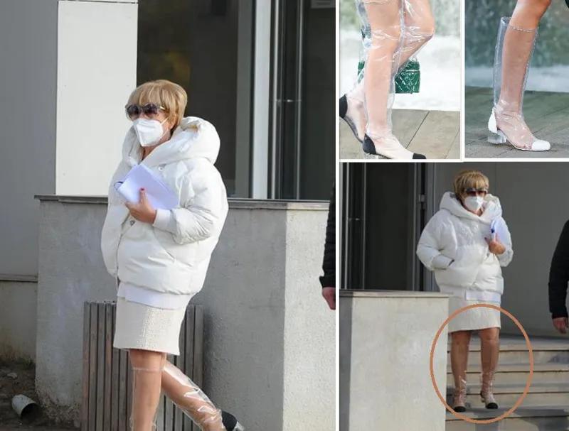 Сколько стоят прозрачные сапоги Chanel, которые были на Гиули Аласания во время посещения в тюрьме Михаила Саакашвили?