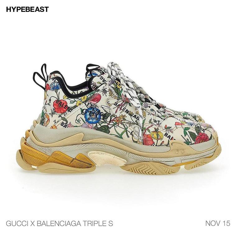 Сколько стоят поступившие в продажу кроссовки от Balenciaga  с монограммой Gucci