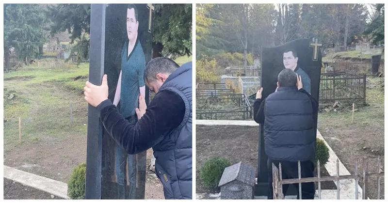 Зураб Звиадаури после освобождения отправился на могилу брата (фото)