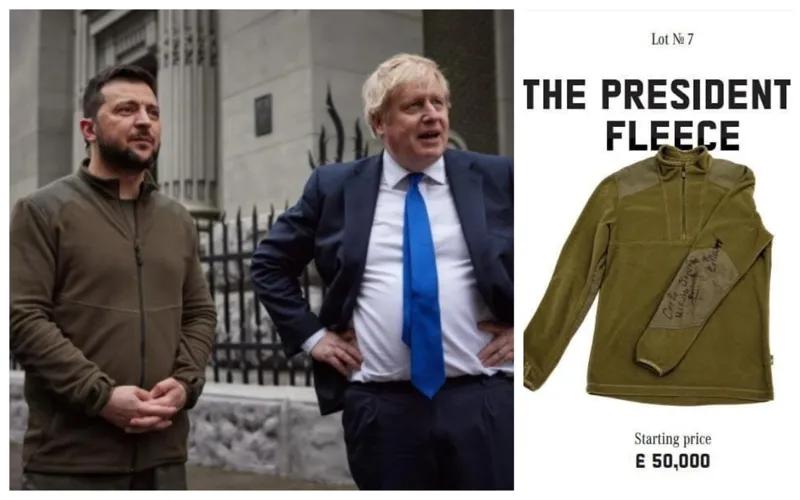 Знаменитый свитер Зеленского продан за 90 000 фунтов — аукцион вел лично Борис Джонсон