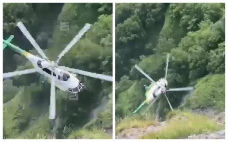 МВД – Вертолет пограничной полиции, с помощью которого проводились мероприятия по спасению упавших в Гудаури парапланеристов, потерял управление и упал