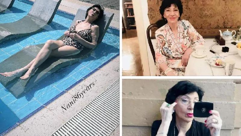 86-летняя легенда Нани Брегвадзе в купальнике - фото, которое публикует внучка певицы