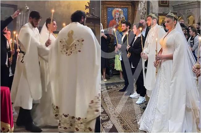 Звезда грузинского футбола Хвича Кварацхелия обвенчался (фото, видео)
