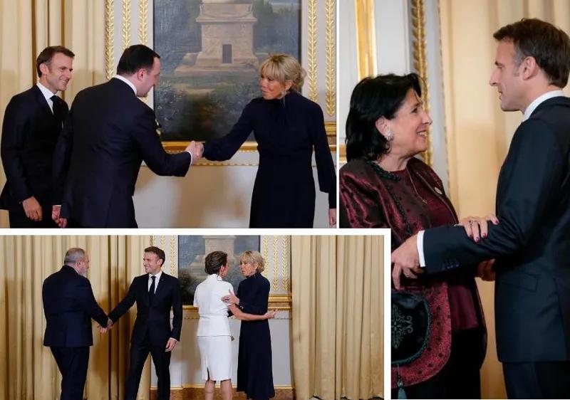 Гарибашвили, Зурабишвили, Пашинян и другие на ужине, данном от имени Эммануэля и Брижит Макрон в Елисейском дворце (фото)