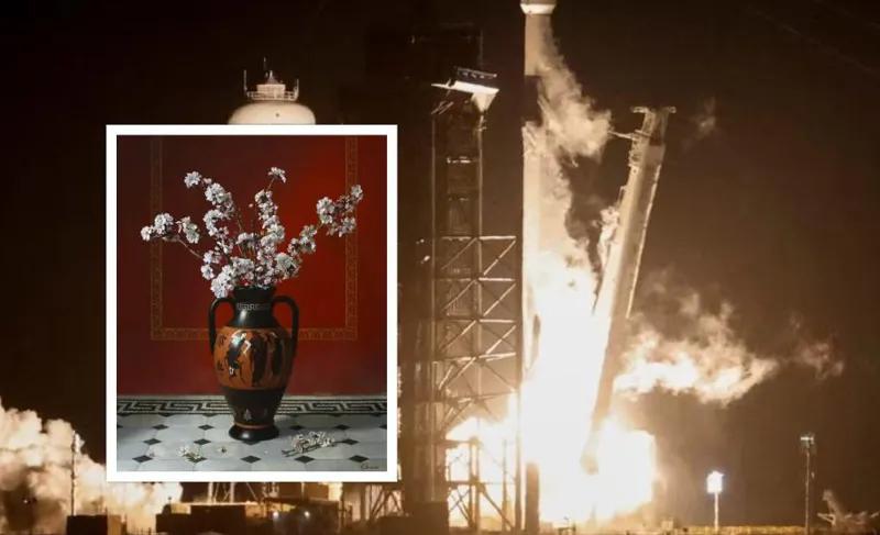 Космическим кораблем  Space X на Луну отправлена ​​работа грузинского художника – история космического вояжа «Римской весны» Бруно Вепхвадзе