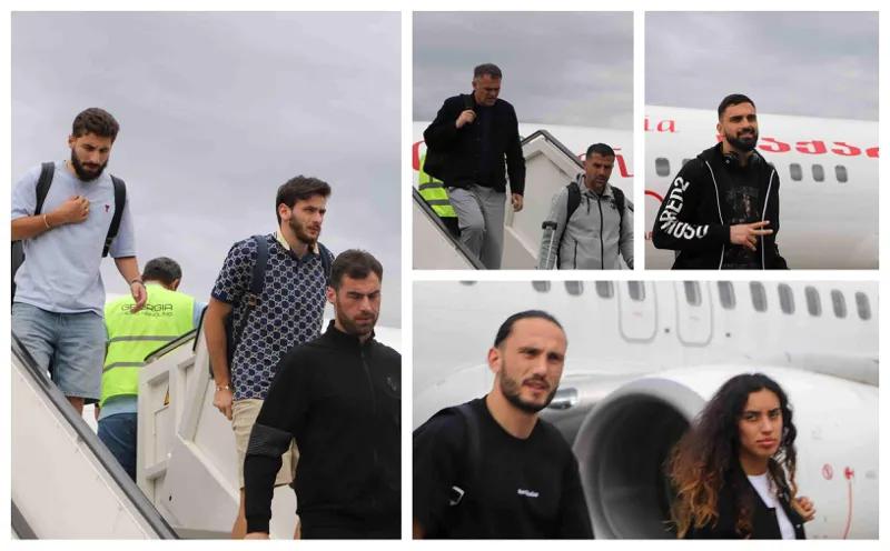 Кадры, не попавшие в «лайв» - футболисты сборной в аэропорту Тбилиси