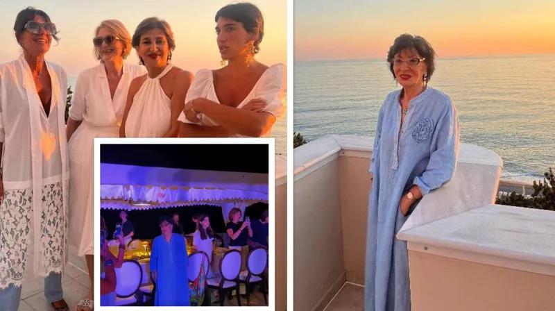 День рождения Нани Брегвадзе у моря - королева сцены в голубом платье и в окружении близких: певице исполнилось 88 лет (фото)