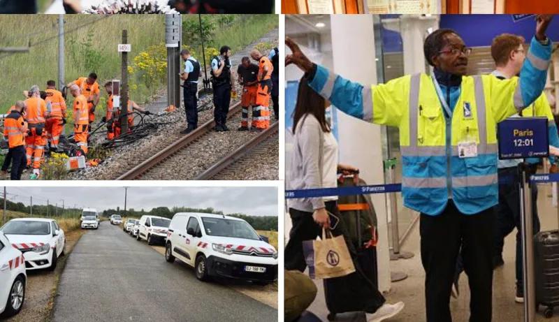 Эвакуация в аэропорту, угроза бомбы, атака на железнодорожную сеть – что происходит во Франции за несколько часов до начала Олимпиады (фото)