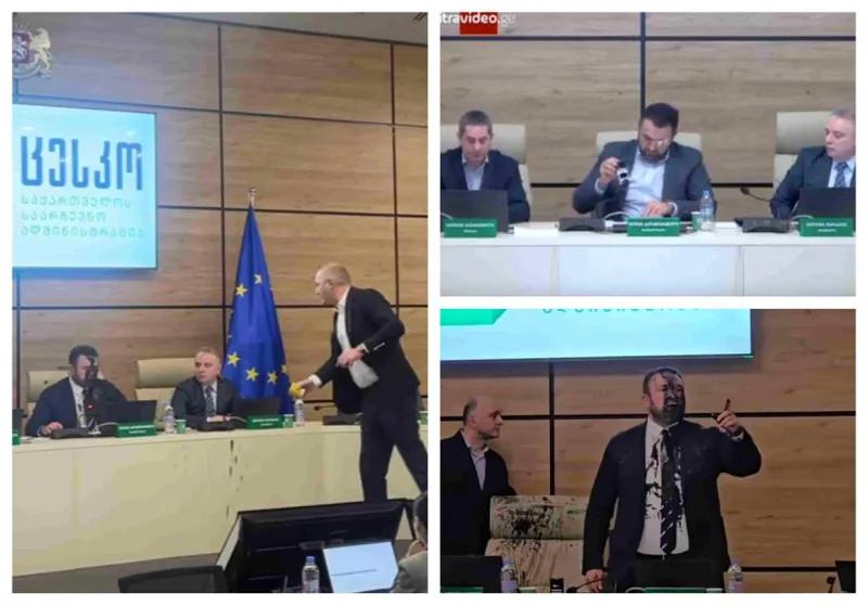 Подписан итоговый протокол: у «Грузинской мечты» 53,93% - сколько процентов у остальных партий и что происходило на шумном заседании (фото/видео)