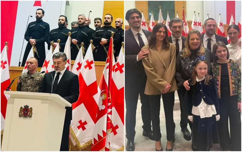 Супруга, дети и другие члены семьи Михаила Кавелашвили – фотографии из парламента, где прошла церемония инаугурации