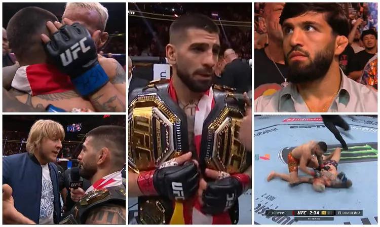 Илия Топурия одержал победу над Оливейра и стал чемпионом UFC в легком весе