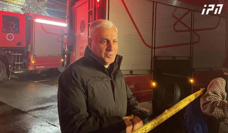 Теймураз Мгебришвили - Пожар в торговом центре «Кидобани» ликвидирован - из здания эвакуированы около 20 человек, никто не пострадал