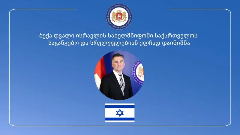 Послом Грузии в Израиле назначен Бека Двали